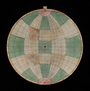 Astrolabium, Detail einer Platte mit einer Projektion von Frijus von Nicolas Bion