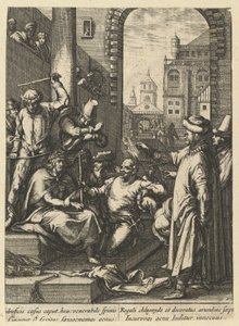 Die Krönung mit Dornen, aus Die Passion Christi, Mitte des 17. Jahrhunderts von Nicolas Cochin