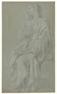Sitzende Madonna von Nicolas Colombel