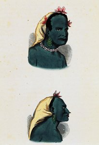 Vanou-Eingeborener und Vanou-Häuptling (Vanikoro) von Nicolas Dally