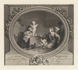 Der kleine Prediger von Nicolas Delaunay after Jean Honoré Fragonard