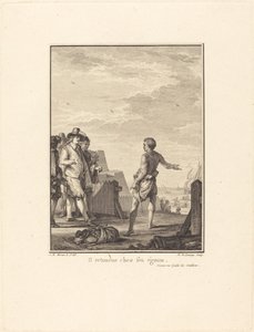 Diskurs über die Gleichheit der Bedingungen: Er kehrt zu seinen Gleichen zurück von Nicolas Delaunay after Jean Michel Moreau