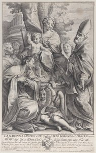 Jungfrau und Kind mit Heiligen Liborius und Carlo Borromeo, 1693-95
