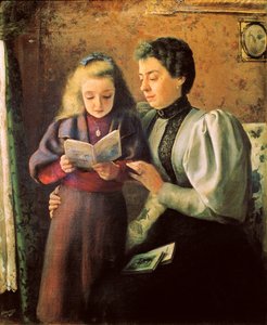Die Lesehilfe (Detail) von Nicolas Esparza y Perez
