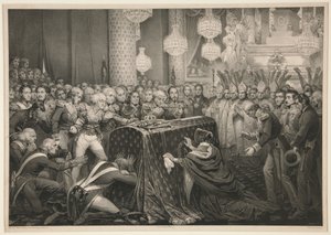 Die Überreste von Kaiser Napoleon in den Invaliden von Nicolas Eustache Maurin
