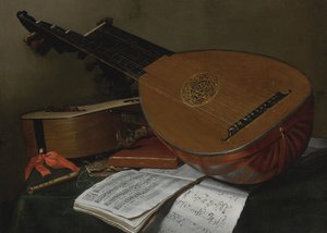 Stillleben mit Laute und Gitarre von Nicolas Henri Jeaurat de Bertry