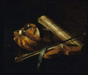 Stillleben mit Musikinstrumenten, 1756 von Nicolas Henri Jeaurat de Bertry
