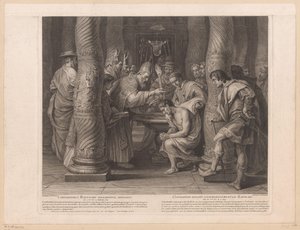 Taufe von Kaiser Konstantin durch Papst Silvester I