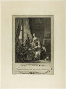 La Toilette, aus Monument du Costume Physique et Moral de la fin du Dix-huitième siècle von Nicolas Joseph Voyez