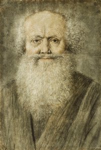 Porträt eines bärtigen Mannes, Brustlänge von Nicolas Lagneau or Lanneau
