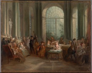 Konzert im ovalen Salon des Schlosses von Pierre Crozat in Montmorency von Nicolas Lancret