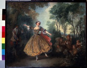 La Camargo tanzend (Marie Anne de Cupis Camargo, genannt La Camargo, 1710-1770) von Nicolas Lancret