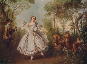 Mlle. Camargo tanzt, 1730, um 1915