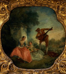 Musikstunde mit Laute, von Nicolas Lancret, Frankreich von Nicolas Lancret