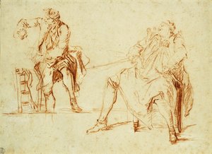 Studien von zwei Männern von Nicolas Lancret