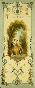 Drei dekorative Paneele mit Allegorien von Winter, Sommer und Herbst