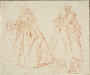 Zwei stehende Frauen von Nicolas Lancret