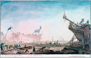 Schiffstaufe in Brest, um 1750-1810