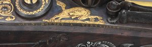 (Detail) Eines von einem Paar silbermontierter gezogener Steinschlosspistolen, Versailles, 1825 von Nicolas Noel Boutet