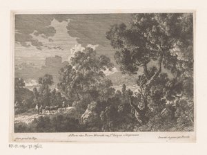 Waldlandschaft mit Hirten und Herde von Nicolas Perelle