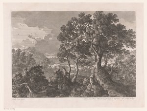 Hügellandschaft mit Bäumen