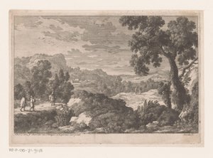 Landschaft mit Reisenden