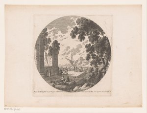 Ruine am Kai am Meer