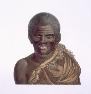 Porträt eines Mannes namens Paraberi, Van Diemens Land, 1791, veröffentlicht 1815