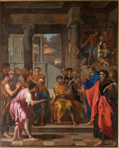 Der heilige Paulus blendet den falschen Propheten Bar-Jesus und bekehrt den Prokonsul Sergius