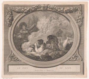 Milchmädchen stolpert mit Milchkanne von Nicolas Ponce