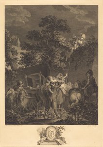 Die nächtliche Entführung von Nicolas Ponce after Pierre Antoine Baudouin