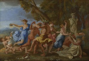 Ein bacchantisches Gelage vor einem Herm, 1632 von Nicolas Poussin