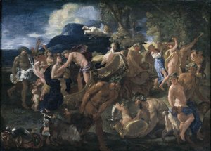 Bacchanale oder Bacchus und Ariadne von Nicolas Poussin