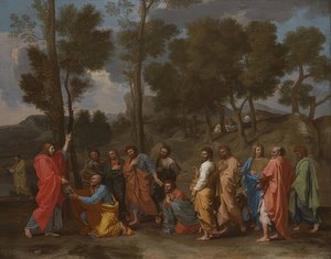 Das Sakrament der Weihe (Christus übergibt Petrus die Schlüssel) von Nicolas Poussin