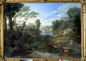 Diogenes wirft sein Übel weg von Nicolas Poussin