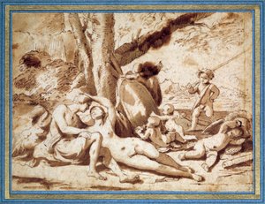 Mars und Venus von Nicolas Poussin