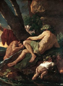 Midas wäscht sich an der Quelle des Pactolus von Nicolas Poussin