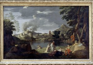 Orpheus und Eurydike von Poussin, Louvre Museum von Nicolas Poussin