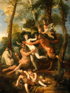 Pan und Syrinx von Nicolas Poussin
