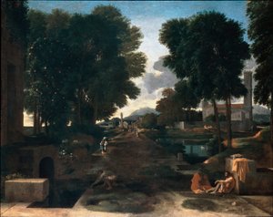 Eine römische Straße von Nicolas Poussin