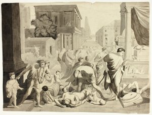Plage von Ashtod von Nicolas Poussin