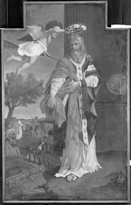 St. Denis von einem Engel gekrönt von Nicolas Poussin