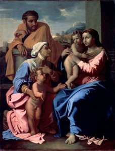 Die Heilige Familie mit Johannes dem Täufer und der Heiligen Elisabeth, 1644-1655 von Nicolas Poussin