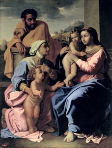 Die Heilige Familie mit der heiligen Elisabeth und Johannes dem Täufer von Nicolas Poussin