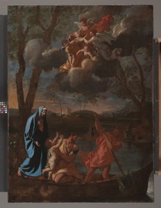 Die Rückkehr der Heiligen Familie nach Nazareth, um 1627 von Nicolas Poussin