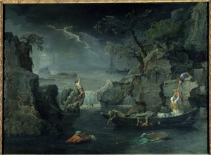 Winter oder Sintflut. Gemälde von Nicolas Poussin (1594-1665), circa 1660-1664