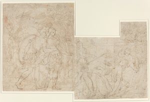 Drei Soldaten entdecken eine schlafende Frau von Nicolas Raymond de La Fage