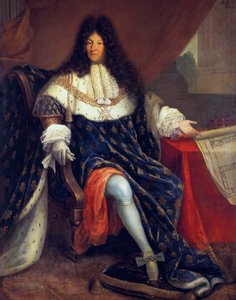 Ludwig XIV. (1638-1715) französischer König, zeigt das königliche Haus von Saint Cyr von Nicolas Rene Jollain