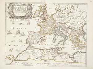 Karte des Römischen Reiches, ca. 1675-76