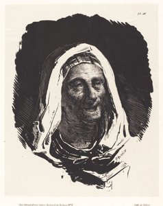 Kopf einer alten Frau von Nicolas Toussaint Charlet
